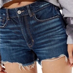 American Eagle Dark Wash Vintage High Rise Shorts 4